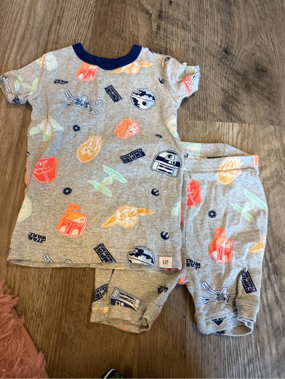 Gap Star Wars Toddler Pajama Set 4T R2-D2 Yoda Boba Fett Short Sleeve